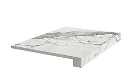 Coliseum Gres Имперо Марко Белая Фронтальная Шлифованная Ступень 33х90 см