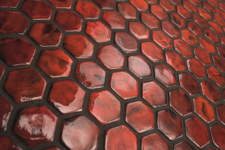 ПентаКерамика Шестиугольник Пурпурный Настенная плитка ручной работы 12,5х11,1 см