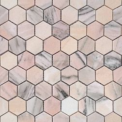Caramelle Pietrine Hexagonal Rosa Salmone Pol Hex Розовая Полированная Мозаика 28,9х29,2 (2,3х4) см