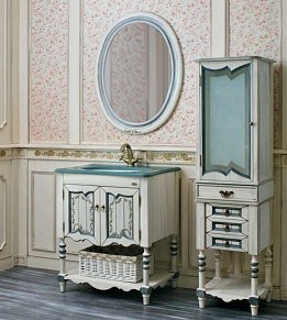 Мебель для ванны Атолл Флоренция 75 синяя патина