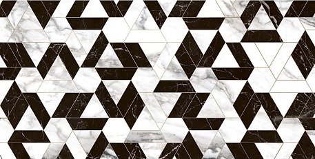 Qua Granite Mosaico Nero Full Lap Черно-белый Лаппатированный Керамогранит 60x120