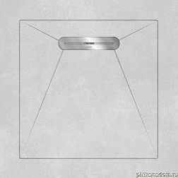 Aquanit Envelope Душевой поддон из керамогранита, цвет Morn Gri, 90х90