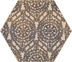 Paradyz Glitter Mood Blue A Heksagon Бежевый Матовый Декор 17,1x19,8 см
