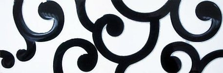 Infinity Ceramic Tiles Elegance Cenefa Chic Bianco-Nero Бордюр 10x30