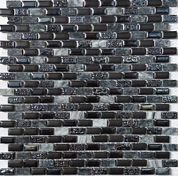 Tonomosaic Мозаика из керамики 112 Серая Глянцевая Мозаика 30х30 (1,2х2,5) см