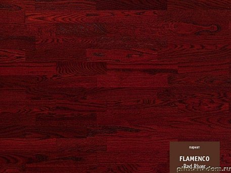 Tarkett Flamenco Red River красный Паркетная доска 2272х192х14