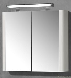 IBX Asun, зеркальный шкаф 100 см, 2 двери, белый глянцевый лак