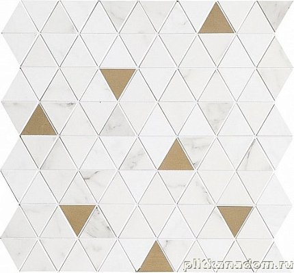 Allmarble Wall Statuario Mosaico Tria Satin M8GZ Мозаика 400x430 см