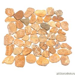 Sekitei Каменная мозаика MS9005 BC Мрамор песочный круглый 32х32 см