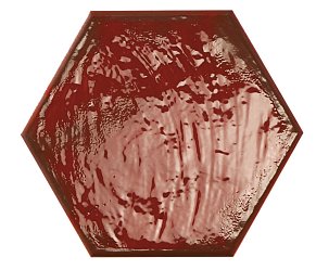 Prissmacer Rain Bordeaux Hex Красный Глянцевый Керамогранит 19,8х22,8 см