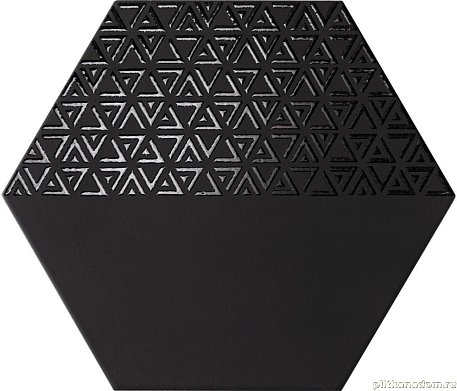 Realonda Ceramica Hexamix Opal Deco Black Керамогранит 28,5х33
