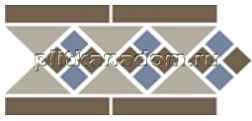 Top Cer Octagon New Border Lisbon with 1 strip (Tr.01, Dots 29+11, Strips 29) Бордюр 28х15 см