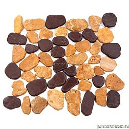 Sekitei Каменная мозаика MS9001 BC MIX Мрамор красно-песочный круглый 32х32 см