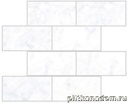 Vitra Marmori K946648LPR Мозаика каррара белый ирпичная кладка 29x35,5 (7х14) см