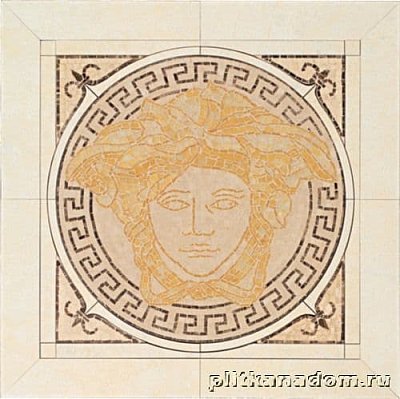 Gardenia Versace Palace Pav.14236 Oro-Almond Medusa Панно керамика 41х41