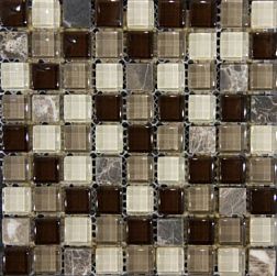 Muare Стеклянная мозаика QSG-035-15-8 30,5х30,5 см