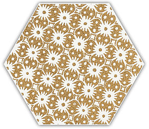 Paradyz Shiny Lines Gold Heksagon Inserto D Декор 19,8х17,1 см