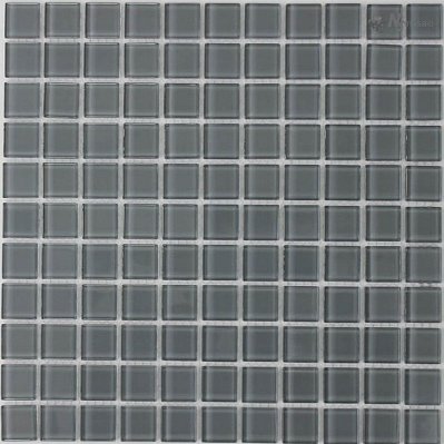 NS-mosaic Crystal series S-470 Стекло Серая Глянцевая Мозаика 30х30 (2,5х2,5) см