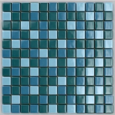 MVAPrintMosaic Мозаика стеклянная Микс 25FL-S-089 Зеленый + Голубой 31,5х31,5 см