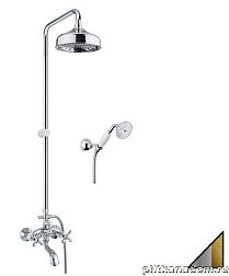 Webert Armony AM721208017 Душевая система со смесителем с изливом, верхним и ручным душем (хром-золото)
