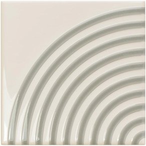 Wow Twister Twist Vapor Mint Grey Белая Глянцевая Настенная плитка 12,5x12,5 см
