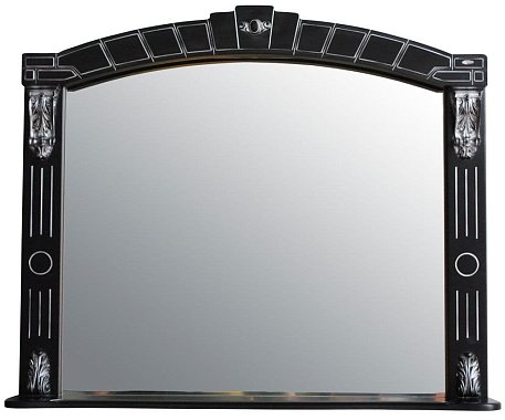 Зеркало Атолл Александрия 100 черная патина серебро