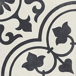 Harmony Cuban White Ornate Черно-белый Матовый Керамогранит 22,3x22,3 см