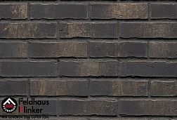Feldhaus Klinker Vascu R738NF14 Vulcano Sola Темно-серая Матовая Клинкерная плитка 7,1х24х1,4 см