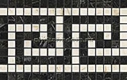 Atlas Concorde Marvel Pro Noir-Cremo Greca Mosaico Мозаика 18,5x30 см