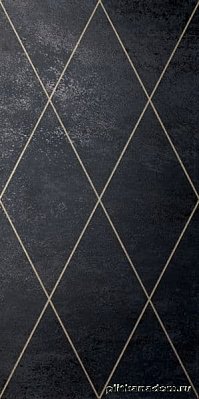 Petracers Maiora Rhombus Oro su Nero Декор 50x100