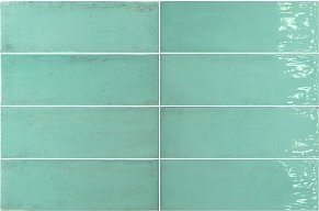 Equipe Fango Aquamarine Gloss Зеленый Глянцевый Керамогранит 5x15 см