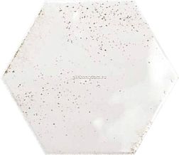 Ribesalbes Hope White Hex Glossy Белая Глянцевая Настенная плитка 15х17,3 см