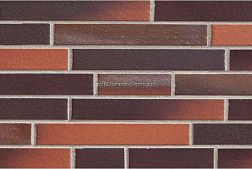 ABC-Klinkergruppe Longformat Buxtehude KohleBrand Schieferstruktur Коричневая Матовая Фасадная плитка 5,2х36,5 см