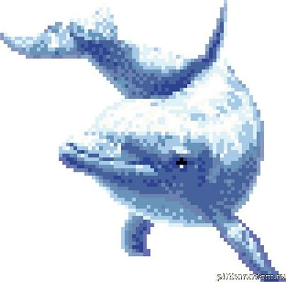 Альзаре Панно Большой Дельфин Мозаика 169,2x171,4 (2х2)