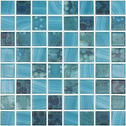Vidrepur Nature Sky №5707 (на сетке) Голубая Матовая  Мозаика 31,7х31,7 (3,8х3,8)