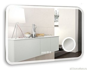 Silver Mirrors LED-00002268 Elsa 800х550 - 3 (подогрев, часы, сенсорный выключатель) зеркало