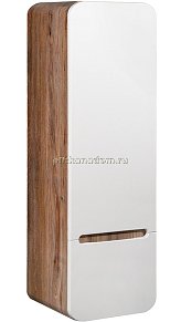 Runo Ницца 00-00002130 Шкаф-колонна темное дерево белый правый 35 см