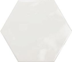 Ribesalbes Geometry Hex White Glossy Белая Глянцевая Настенная плитка 15х17,3 см