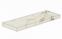 Atlas Concorde Russia Allure Капрайя Белая Лаппатированная Ступень Угловая Левая 33x160 см