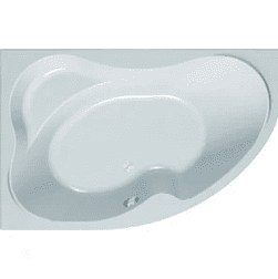 Ванна Lulu 170х100 см на каркасе с сифоном хром с фронт панелью +ручки D- Левая