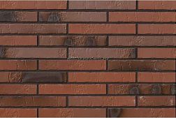 ABC-Klinkergruppe Longformat Teuto Rot-bunt Kohlebrand Schieferstruktur Коричневая Матовая Фасадная плитка 5,2х49 см