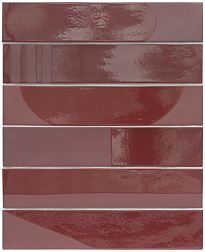Equipe Wadi 30170 Dеcor Garnet Розовый Матовый Декор 6x30 см