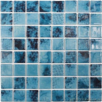 Vidrepur Nature Olympic №5605 (на сетке) Синяя Глянцевая Мозаика 31,7х31,7 (3,8x3,8)