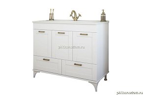 Sanflor Ванесса Тумба 105-2 напольная под раковину, Белая 102,8х83х45,6