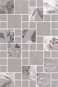 Керама Марацци Александрия 180-8266 Серый мозаичный Декор 20х30 см