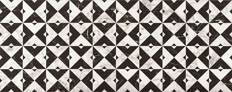 Porcelanosa Marmi deco Cubik Черно-белый Узор Глянцевая Настенная плитка 59,6x150 см