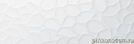 Sanchis Azulejos Colours Leaf White Белая Матовая Ректифицированная Настенная плитка 33x100 см