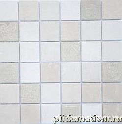 Caramelle Art Stone Botticino Мозаика 30х30x0,8 (4,8x4,8) см
