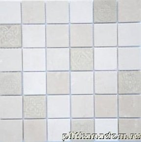 Caramelle Art Stone Botticino Мозаика 30х30x0,8 (4,8x4,8) см
