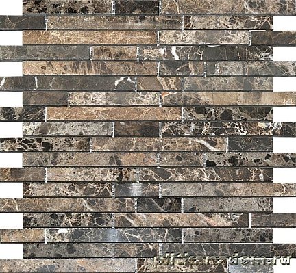 Colori Viva Natural Stone CV20082 Strips Polished Dark Emperador Мозаика 30,5х30,5